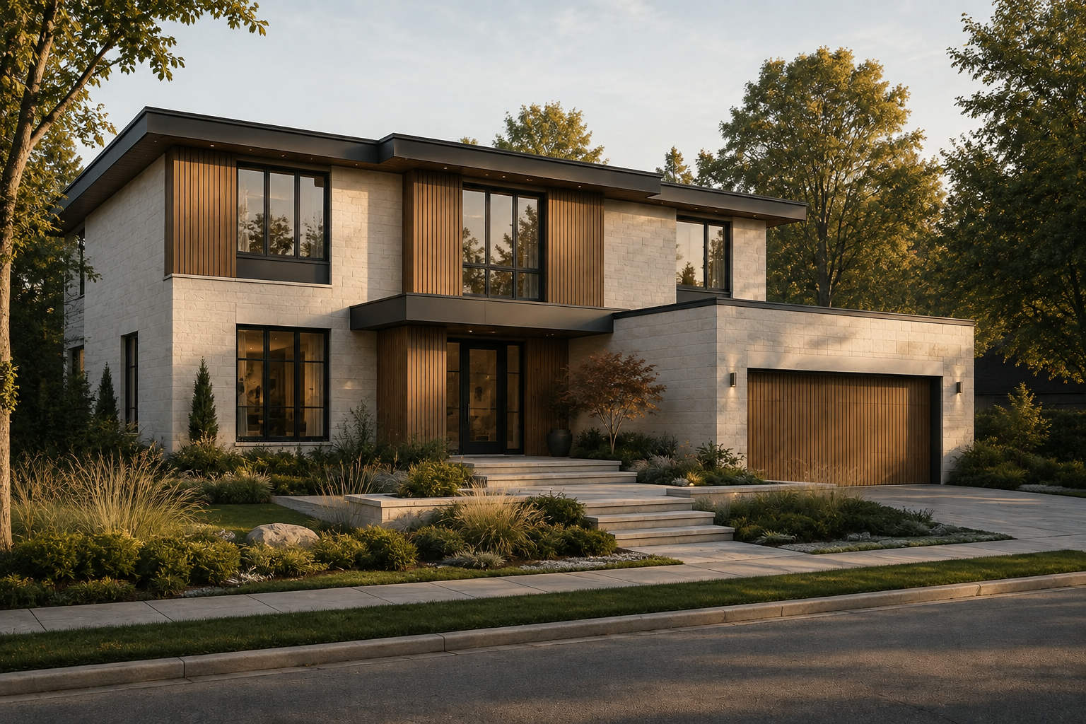 Concept visualization of a refined custom home for the Greater Toronto Area.